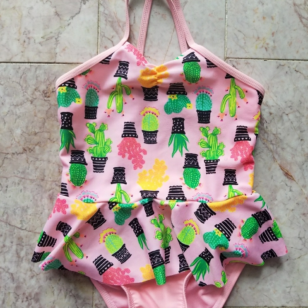 Cat & Jack pink onepiece swimsuit, size 3T
